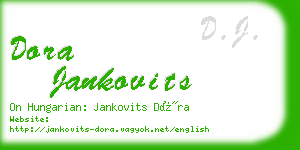 dora jankovits business card